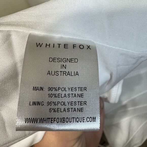 White Fox Cropped Bustier Corset Top Size Small Boning Zipper - Picture 2 of 8